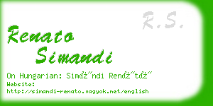 renato simandi business card